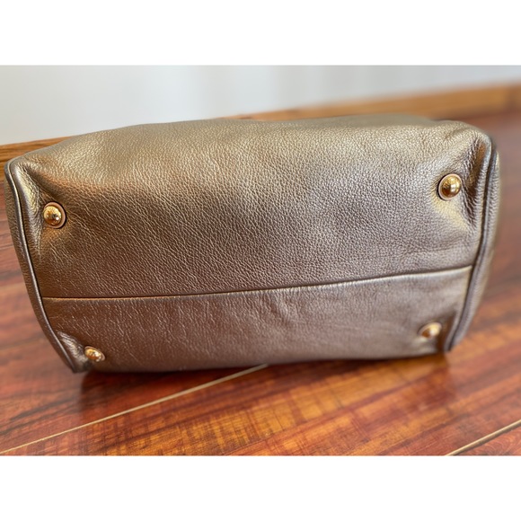 Michael Kors Mini Gold Duffle Satchel Handbag - Picture 6 of 7